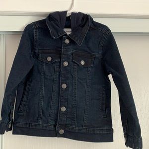 Old Navy- kids denim jacket with hoodie - 5T